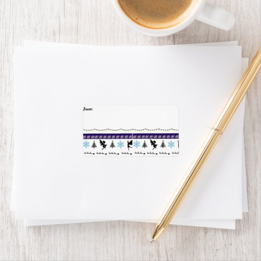 Wimsical Christmas retour adreslabel Etiket (Insitu)