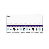 Wimsical Christmas retour adreslabel Etiket (Voorkant)