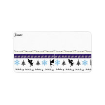 Wimsical Christmas retour adreslabel