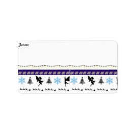 Wimsical Christmas retour adreslabel Etiket