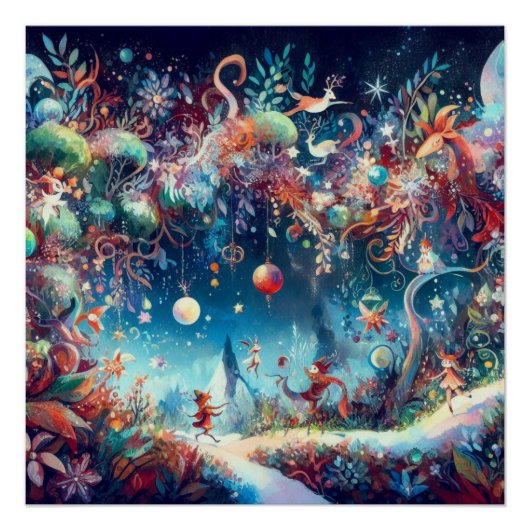 Wimsical kerstviering perfect poster (Voorkant)