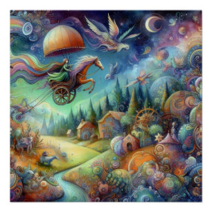 Wimsical Pony Perfect Poster