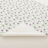 Wimsical Rode Wijn Glas Illustratiepatroon Sherpa Deken (3/4)