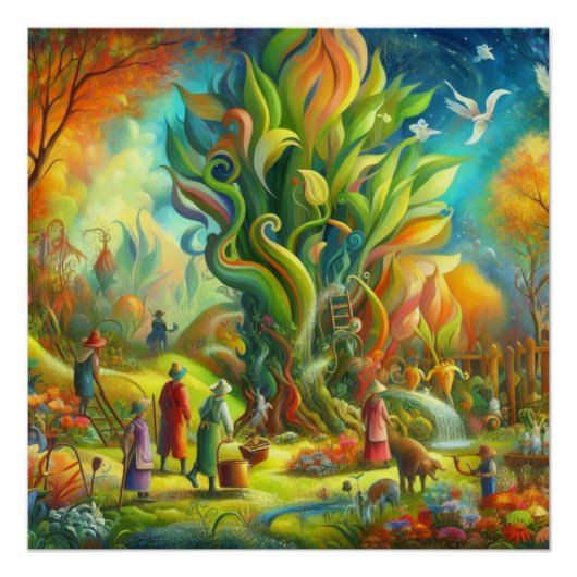 Wimsical tuin perfect poster (Voorkant)