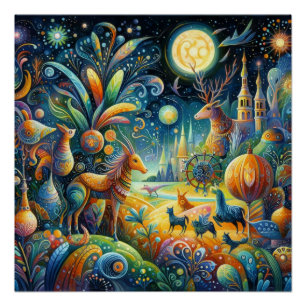 Wimsical tuin perfect poster