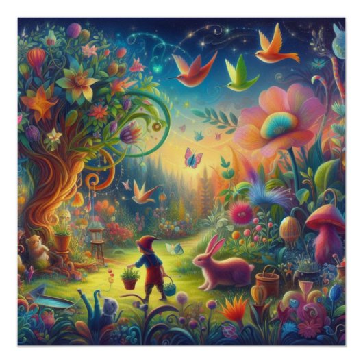 Wimsical tuin perfect poster (Voorkant)