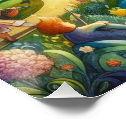 Wimsical verjaardagsviering perfect poster (Hoek)