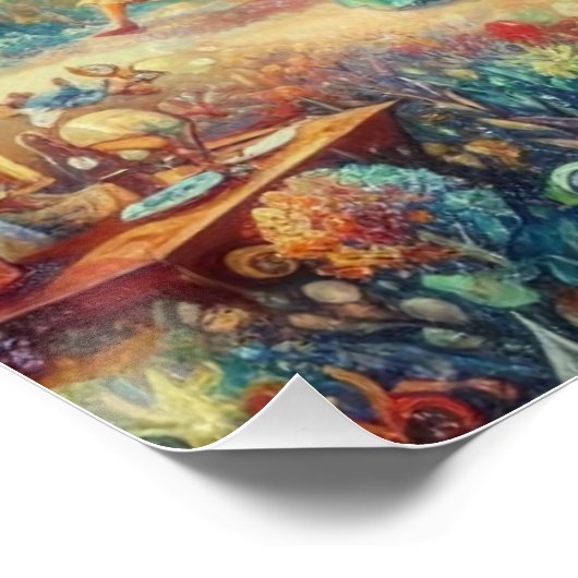 Wimsical verjaardagsviering perfect poster (Hoek)