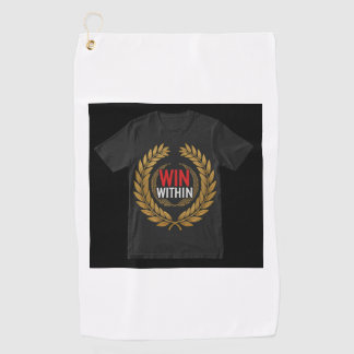 Win binnen." " golfhanddoek