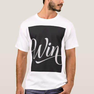 Win Calligraphy Typography T-Shirt | Motiverend 