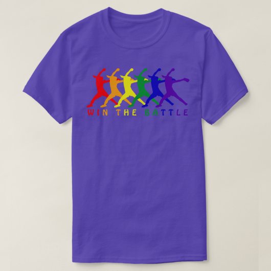 Win de Battle Fastpitch Softball Pitcher Pride LG T-shirt (Design voorkant)