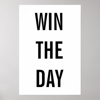 Win de dag poster