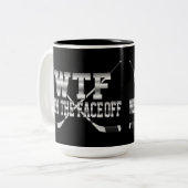 Win de face-off tweekleurige koffiemok (Voorkant links)