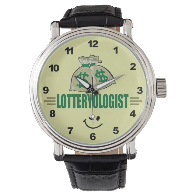Win de loterij! Funny Lottery Player's Horloge (Voorkant)