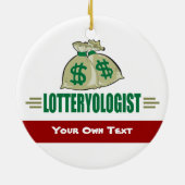 Win de loterij! Funny Lottery Player's Keramisch Ornament (Achterkant)