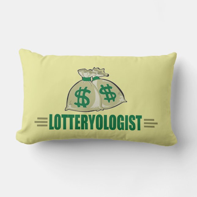 Win de loterij! Funny Lottery Player's Kussen (Voorkant)