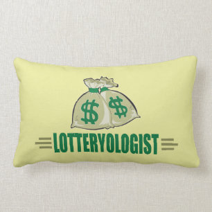Win de loterij! Funny Lottery Player's Kussen