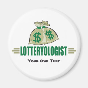 Win de loterij! Funny Lottery Player's Magneet