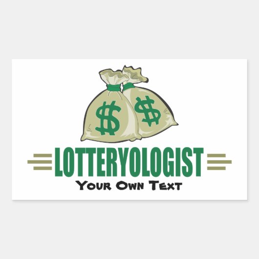 Win de loterij! Funny Lottery Player's Rechthoekige Sticker (Voorkant)