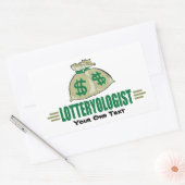 Win de loterij! Funny Lottery Player's Rechthoekige Sticker (Envelop)