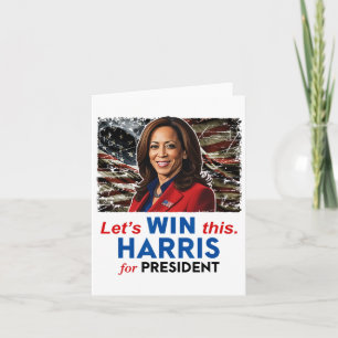 Win Deze Harris Voor President Kamala Harris 2024 Kaart