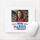 Win deze Harris voor President Kamala Harris 2024  Muismat (Met muis)