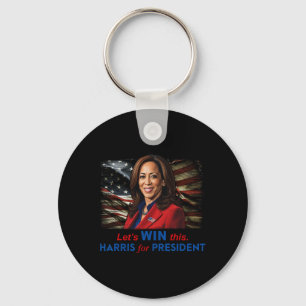 Win deze Harris voor President Kamala Harris 2024 Sleutelhanger