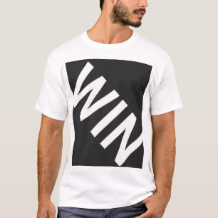 WIN diagonale streetwear typografie T-shirt Urba