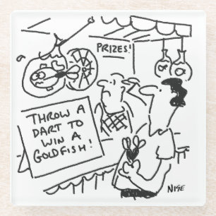 Win een Goldfish Fairground Darts Competition Funn Glazen Onderzetter