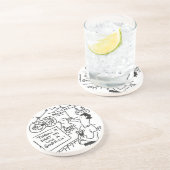 Win een Goldfish Fairground Darts Competition Funn Zandsteen Onderzetter (Zijkant)