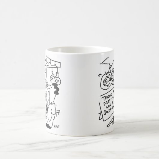 Win een goudvis op de beurs - Funny Darts Theme Koffiemok (Center)