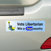 Win een vrij land bumpersticker (Op auto)