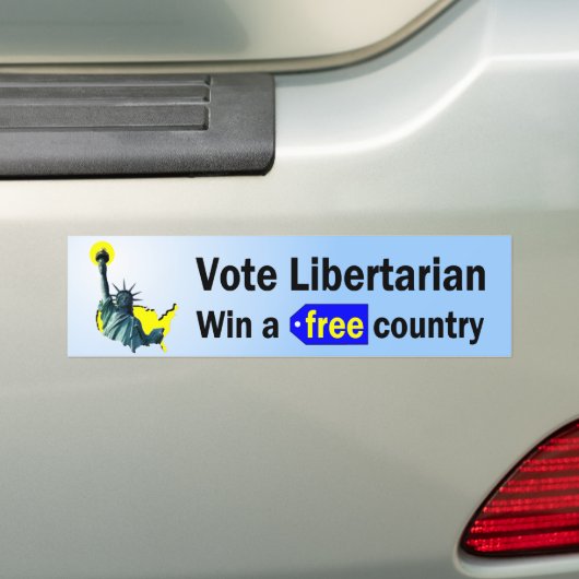 Win een vrij land bumpersticker (Op auto)