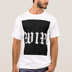 WIN Gotische Calligrafie T-Shirt Donkere Estheti