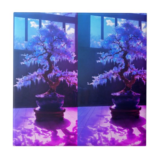 "Win Ice Bonsai in Parallel Universe Keramische Te Tegeltje (Voorkant)