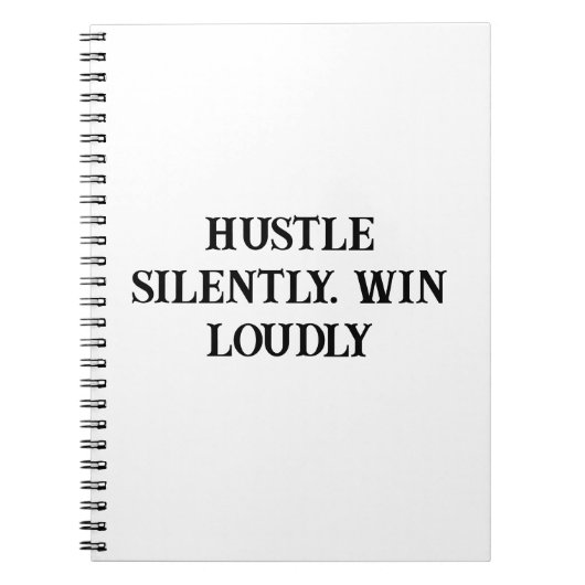 Win in Silence - Bold Motivation Notitieboek voor  (Voorkant)
