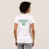 WIN Logo Dames T-shirt met QR-code op achterkant (Achterkant volledig)