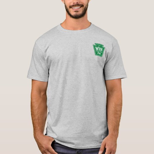 WIN Logo Men’s t-shirt with QR code on back (Voorkant)