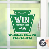 WIN Logo Window Cling Raamsticker (Huis)