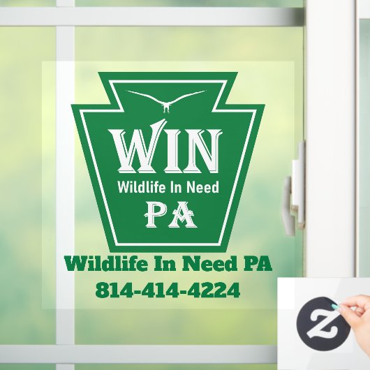 WIN Logo Window Cling Raamsticker (Huis)