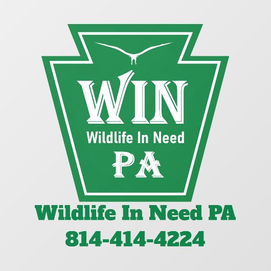 WIN Logo Window Cling Raamsticker (Vel)