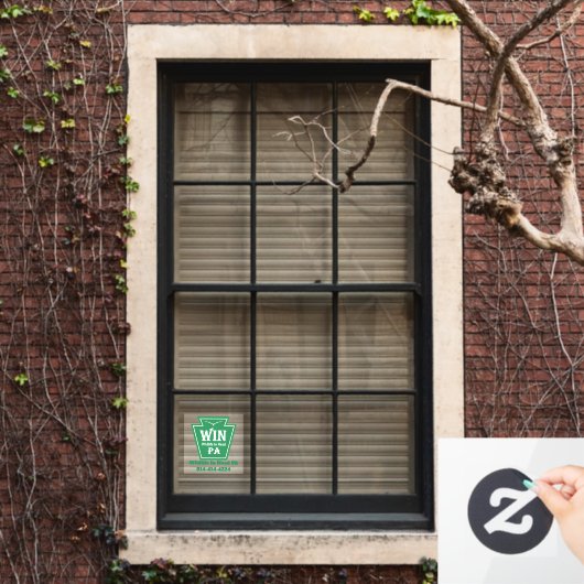 WIN Logo Window Cling Raamsticker (Huis Raam)