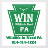 WIN Logo Window Cling-White background Raamsticker (Vel)