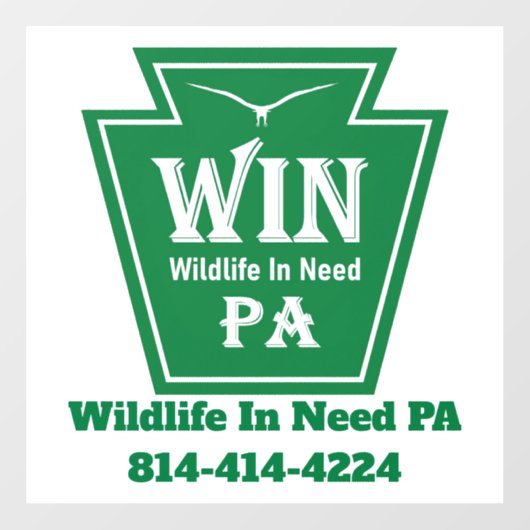 WIN Logo Window Cling-White background Raamsticker (Vel)