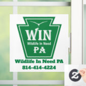 WIN Logo Window Cling-White background Raamsticker (Huis)