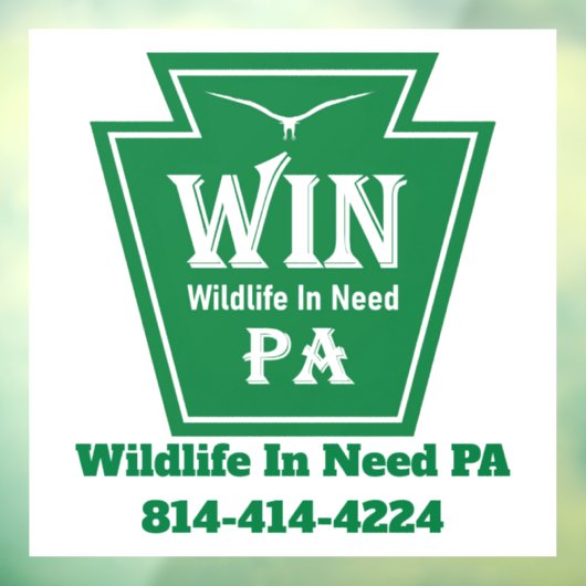 WIN Logo Window Cling-White background Raamsticker (Vel 3)