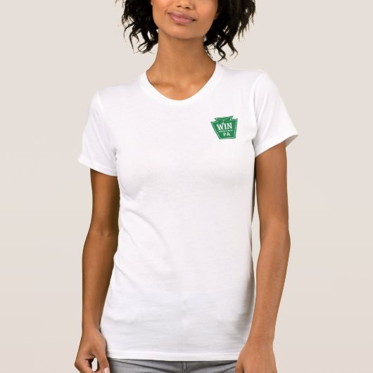 WIN Logo Womens T-shirt w/ QR code on back (Voorkant)