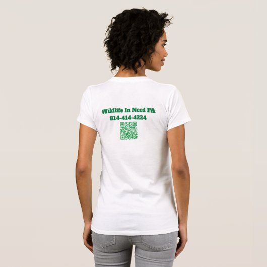 WIN Logo Womens T-shirt w/ QR code on back (Achterkant volledig)