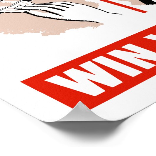 Win met tin - WWII propaganda Poster (Hoek)