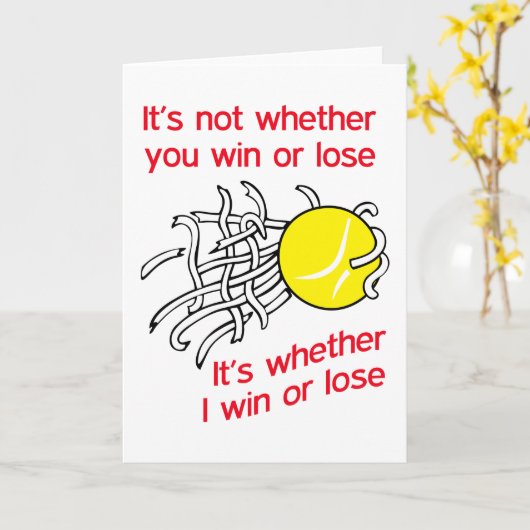 Win of Lose Tennis Kaart (Gele Bloem)
